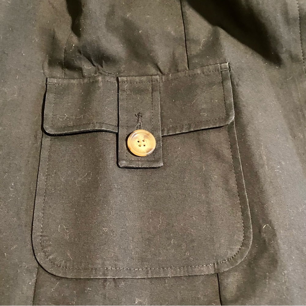 Old Navy Black Short Trench Coat - Size M - Picture 6 of 8